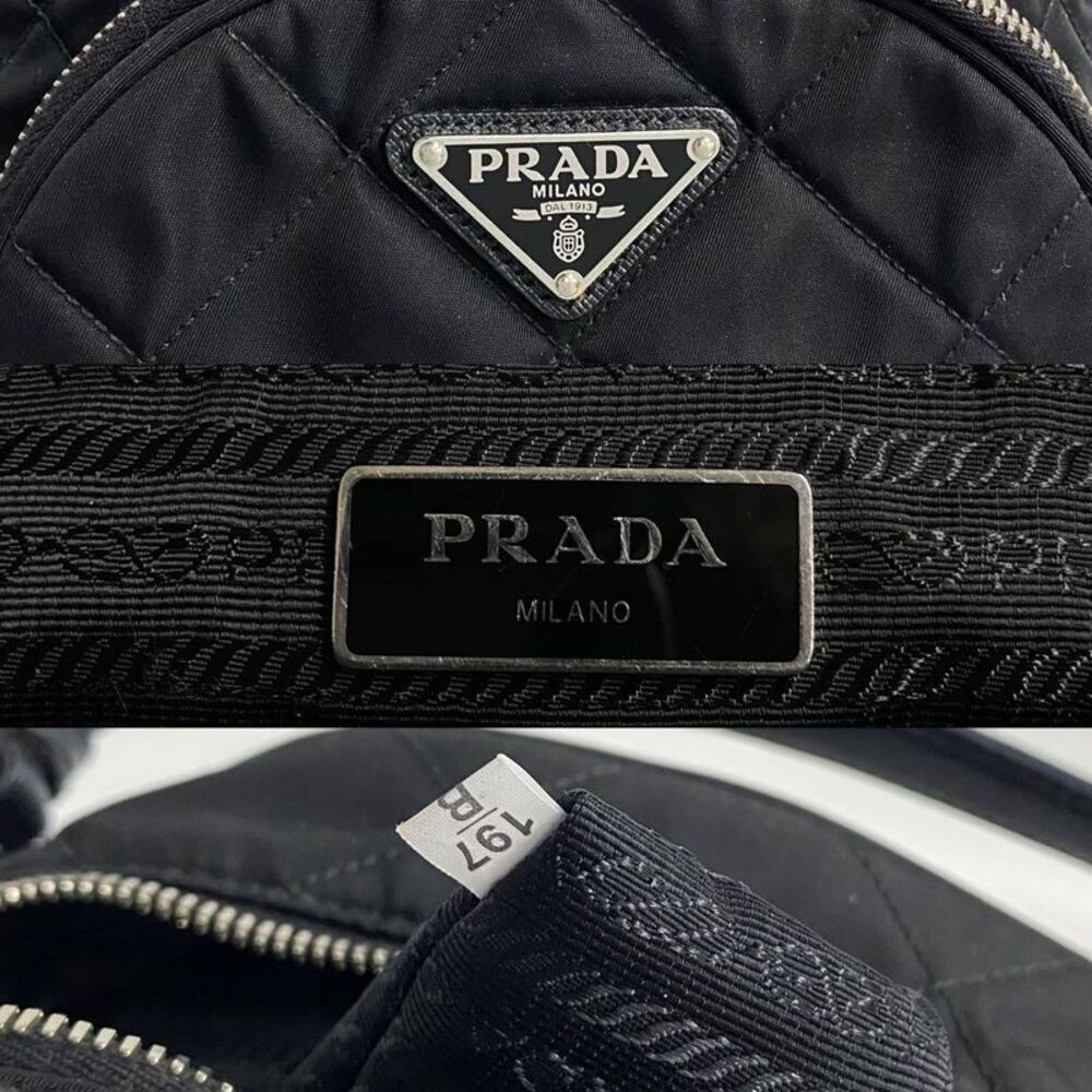Prada Triangle Logo Nylon Saffiano Leather Mini Backpack - Picture 4 of 6